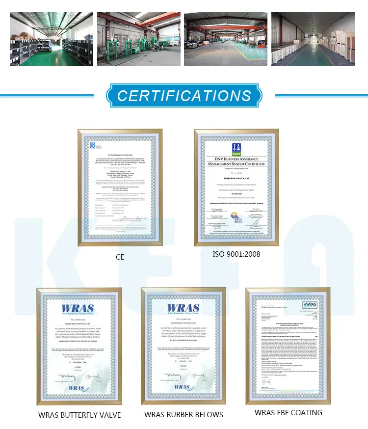 we have   iso9001  &  ce   &   wras   certificates.
