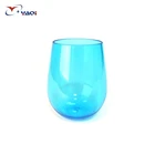 Anti-breakable sessile plastic cup indestructible reusable multi-color wine glass custom