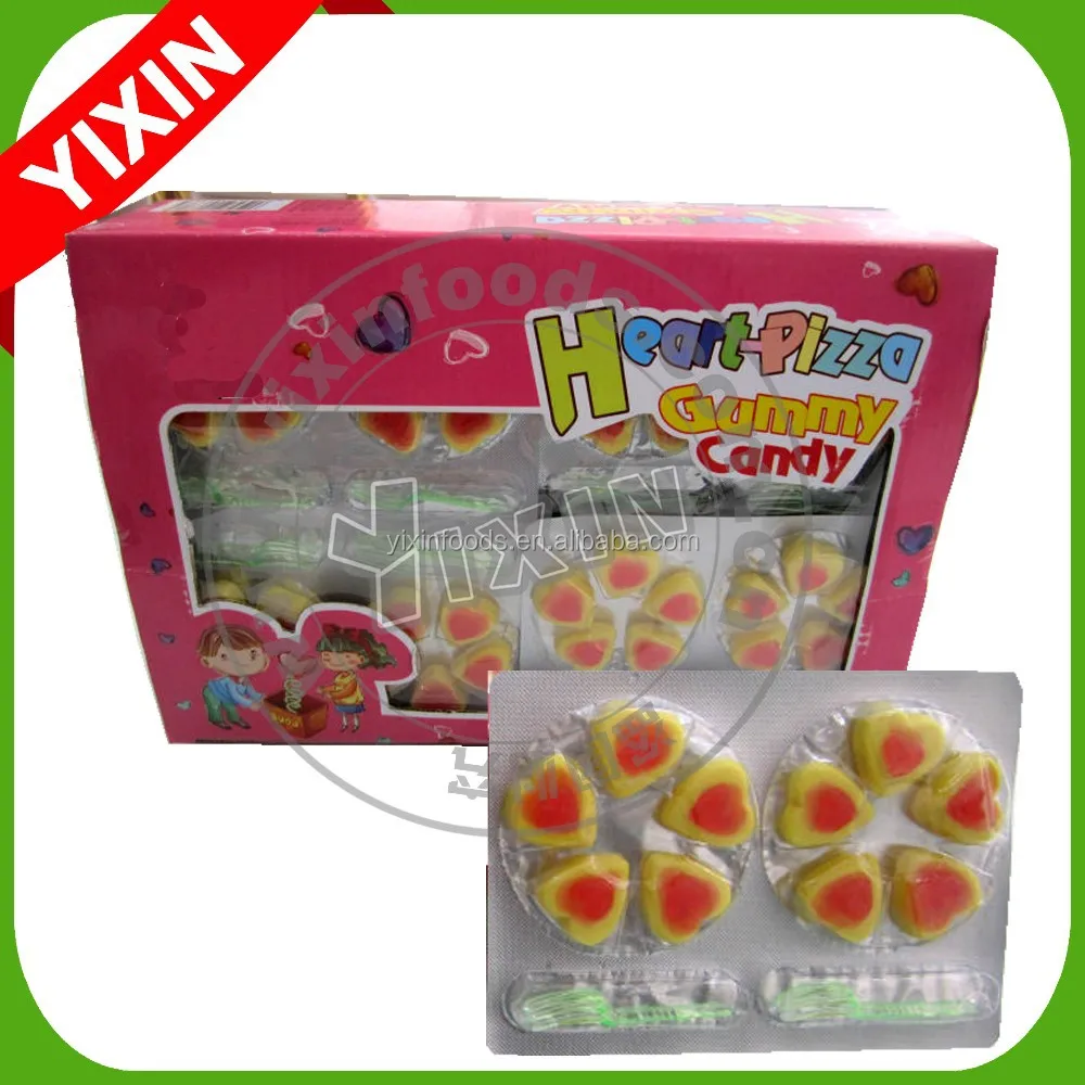 rubber pizza gummy candy,heart pizza gummy candy