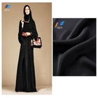 Hot selling 100% polyester formal black wool peach for islamic abaya fabric muslim abaya new women's dress