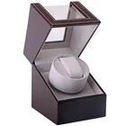 Single Slots Watch Motor PU Leather Rotating Wood Automatic Watch Winder Box