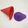 flexible soft silicone funnel,kitchen rubber funnel set