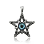 34416 XUPING High quality fashion stainless steel star modern Evil eye pendants in black