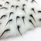 Wholesale Fake Fur Craft DIY Fursuit Burning Man Costume Fur Fabric White and Black Spike Shaggy Faux Fur Fabric