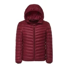 Comfortable Foldable Shiny Uni Sex Wine Down Jacket With Bag