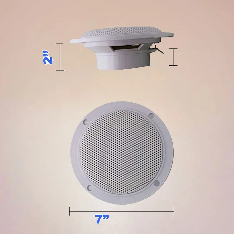 Factory price waterproof two-way 60W 7 inches marine speaker covers white for yacht - ANKUX Tech Co., Ltd