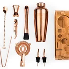 New Arrival Custom Bartender Kit Rose Gold Cocktail Bar Set Stainless Steel Cocktail Set
