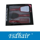 Hair brush sets with gift box ,Combs, Mirror and cushion Brush