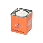 Wholesale air tight square tea tin can custom airtight metal tin tea canister