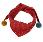Cheap fashion baby scarves triangle ball children scarf