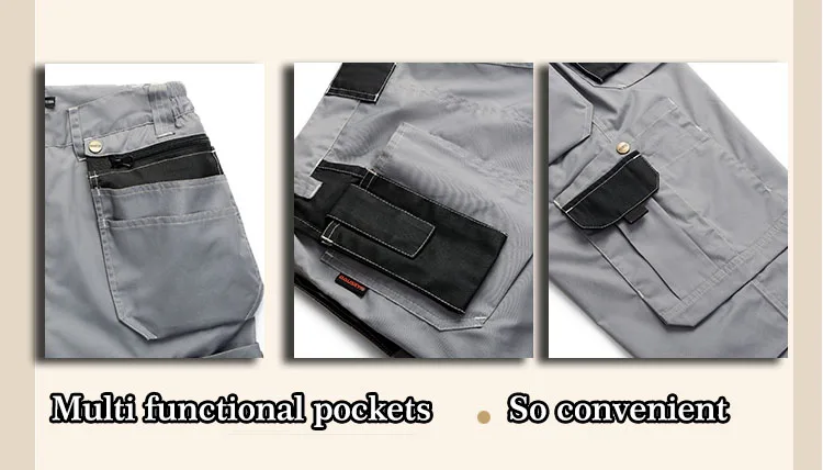 Men working pants summer thin style multi-pockets work trousers high quality wear-resistance factory worker mechanic cargo pants (10)