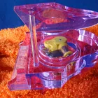 Clear Crystal Glass Grand Piano Music Box Plays Wedding MH-P003