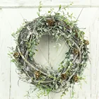 2019 new arrivals natural material gift and craft Holiday Decorative door rattan xmas Wreath