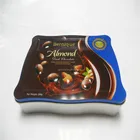 pretty rectangular tin box with unique embossing for chocolate packing