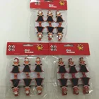 Wooden christmas Bell Peg with black board Christmas crafts clips snowman with bell