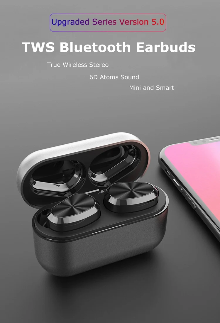 TWS bluetooth 5.0 IP67 waterproof wireless earbuds in-ear earphone - ANKUX.COM