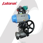 Pneumatic Forged Steel Ball Valve with explosion proof solenoid valve and limit switch