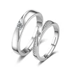New design S925 sterling silver cute heart shaped arrow couple ring women rings