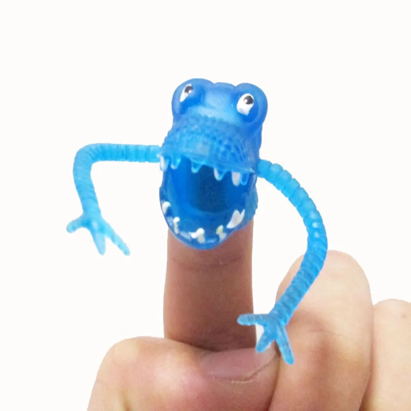 10Pcs Dinosaur Finger Toys Kids Funny Pinata Party Favors Toy Plastic Puppets 