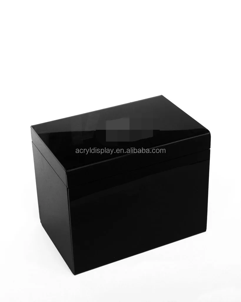 custom beautiful black acrylic lash storage box/eyelash box