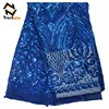lace dress fabric blue sequence saree design for women