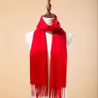 Wholesale long scarf pure color custom wool women 100% cashmere scarves