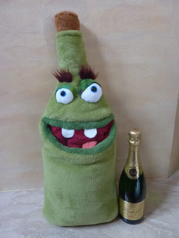 funny monster pillow, green plush toy,, home decoration, gift