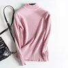 New Design High Collar Fit Soild Color Stock Fashion Knitwear Sweater Customizable