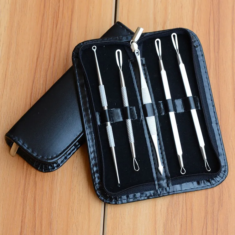 Stainless steel acne needles, 5 sets of acne needles, removal blackhead tools set, acne beauty needle