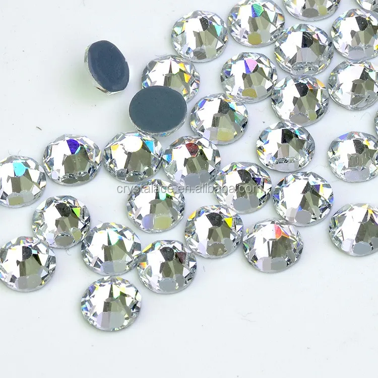 Wholesale iron on glass beads crystal strass, dmc hotfix rhinestone flat back gems in bulk for garment (3).jpg