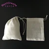 Custom Eco-friendly organic cotton gauze fabric pouches drawstring net bags for tea