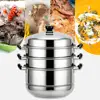 Liantong Factory Hotel Restaurant Stainless steel 201 material 2/3 tier food steamer cookware