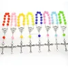 Pretty Acrylic Plastic Bead Holy Catholic Decade Rosary Bracelet with Various Colors