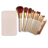 12pcs Eyeshadow Makeup Brushes Set Pro Rose Gold Eye Shadow Blending Cosmetic Make Up Brushes with Iron Box