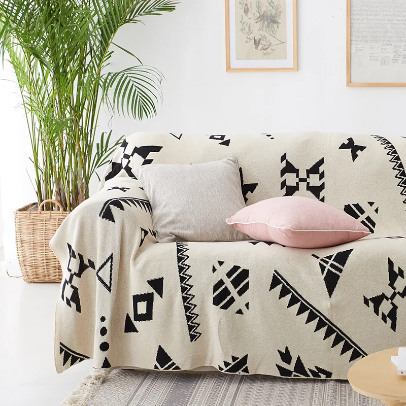 Rawhouse Factory Price Jacquard Cotton Knitted Couch Throws Buy