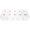 Medium Empty 10 Space Nail Art Tip Storage Box Case with # 1 to 10 (Hard Acrylic Clear Quality)