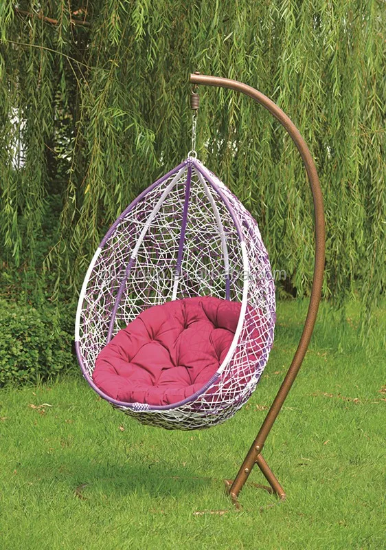 cheap hot sale rattan outdoor hanging basket comfortable garden