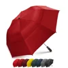 2 Folding Windproof Double Canopy Automatic Open Oversize Rain Golf Umbrella