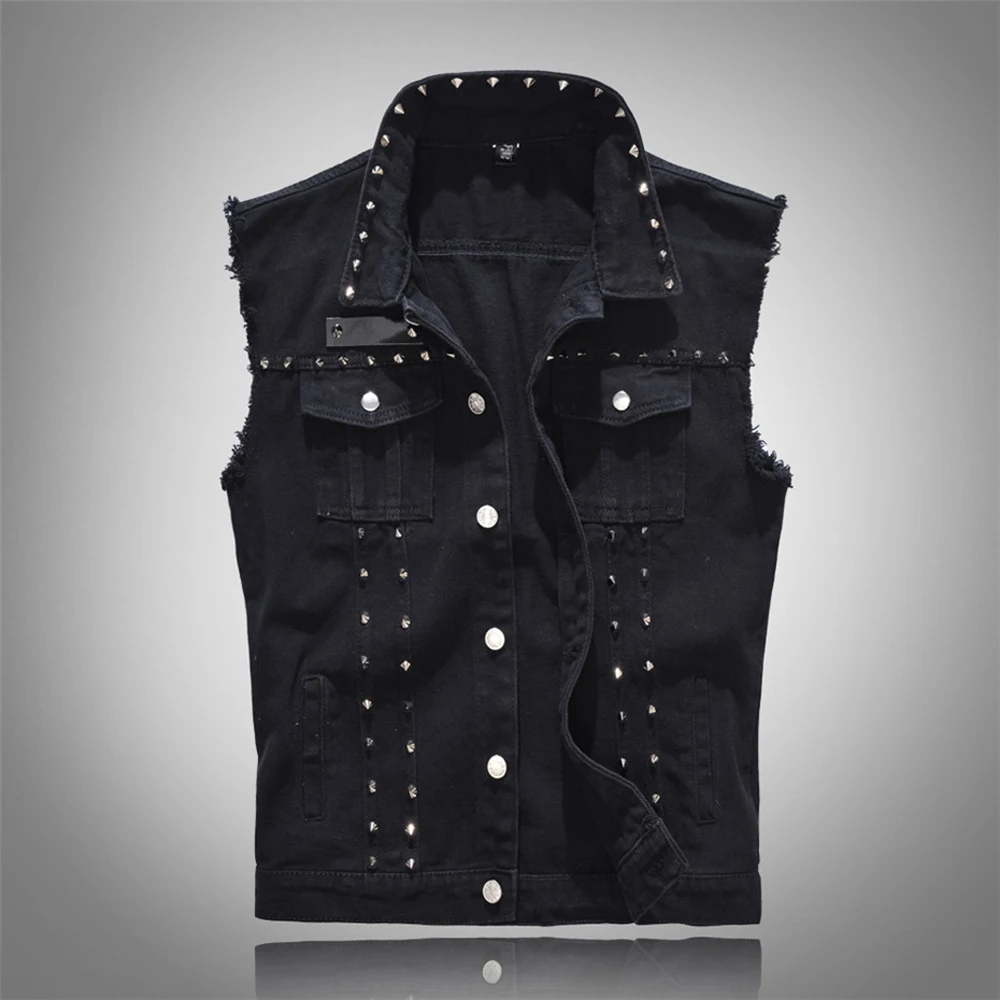 mens slim fit black denim jacket