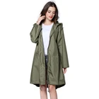 Long Raincoat Women waterproof hood, ladies Rain Coat Ponchos Jackets Female