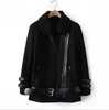 EY0043C 2015 winter shawl fur collar womens quilted pu leather coats