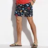 Surfing Board Shorts For Men Coconut Trees Print Wholesale Summer Men Shorts Plus Size Quality Beach Wear with inner lining Gym