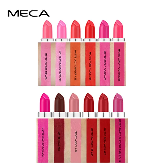 2018 new lipstick 12 color wholesale oem in factory