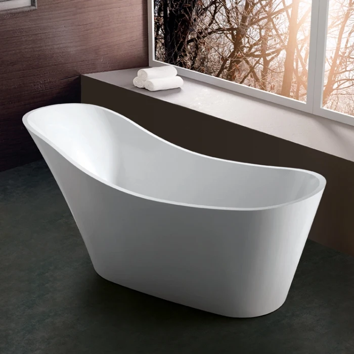 1700mm Modern Luxury White Acrylic Freestanding Bathtub