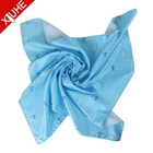 Customized Personalized light blue printing anchor pattern kerchief