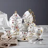 Bone China Coffee Tea Set With Blooming Teapot From Chinese Made