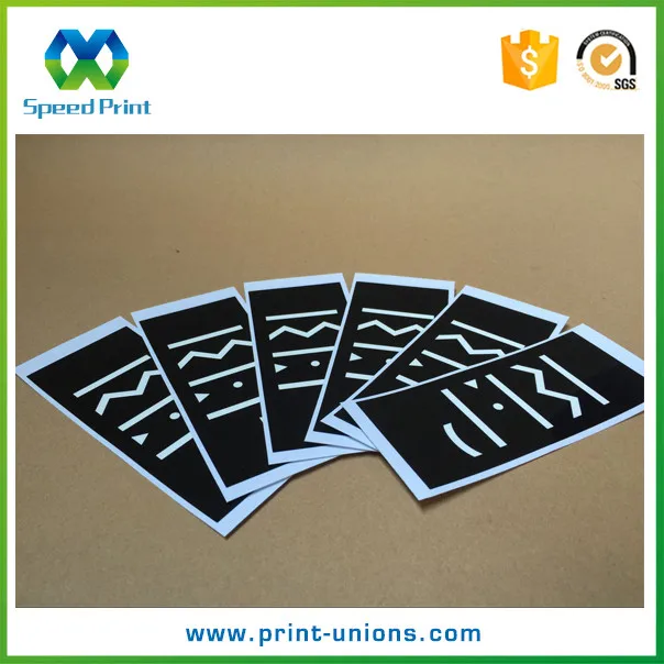 Matte black round stickers