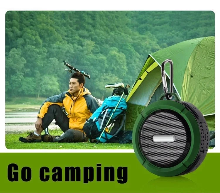 Amazon 2019 Trending Products Wireless Car Bluetooth Speaker Outdoor Sport Portable C6 Waterproof shower Speakerwith suction cup - ANKUX.COM
