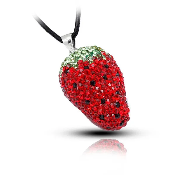 red cherry crystal stone jewelry crystal pendant