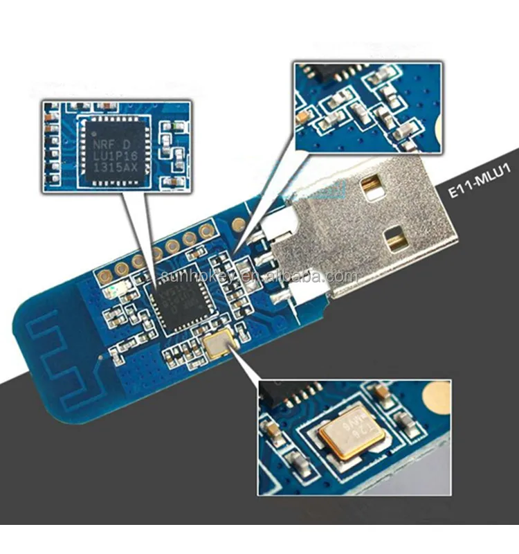 E11-mlu1 nrf24lu1 rf-chip 2,4 ghz funk-modul usb-schnittstelle 51 scm ...